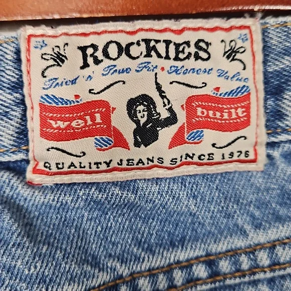 Vintage Women's Rockies Relaxed Fit Jeans 100% Cotton 27/5 L High Rise RF052AMO - Picture 6 of 16